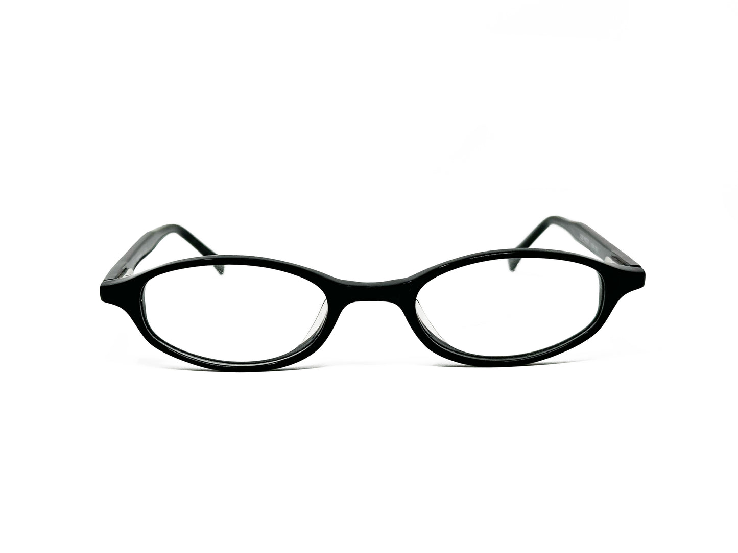 Alpha oval, acetate optical frame. Model: 0329. Color: Black C03 - Black. Front view.