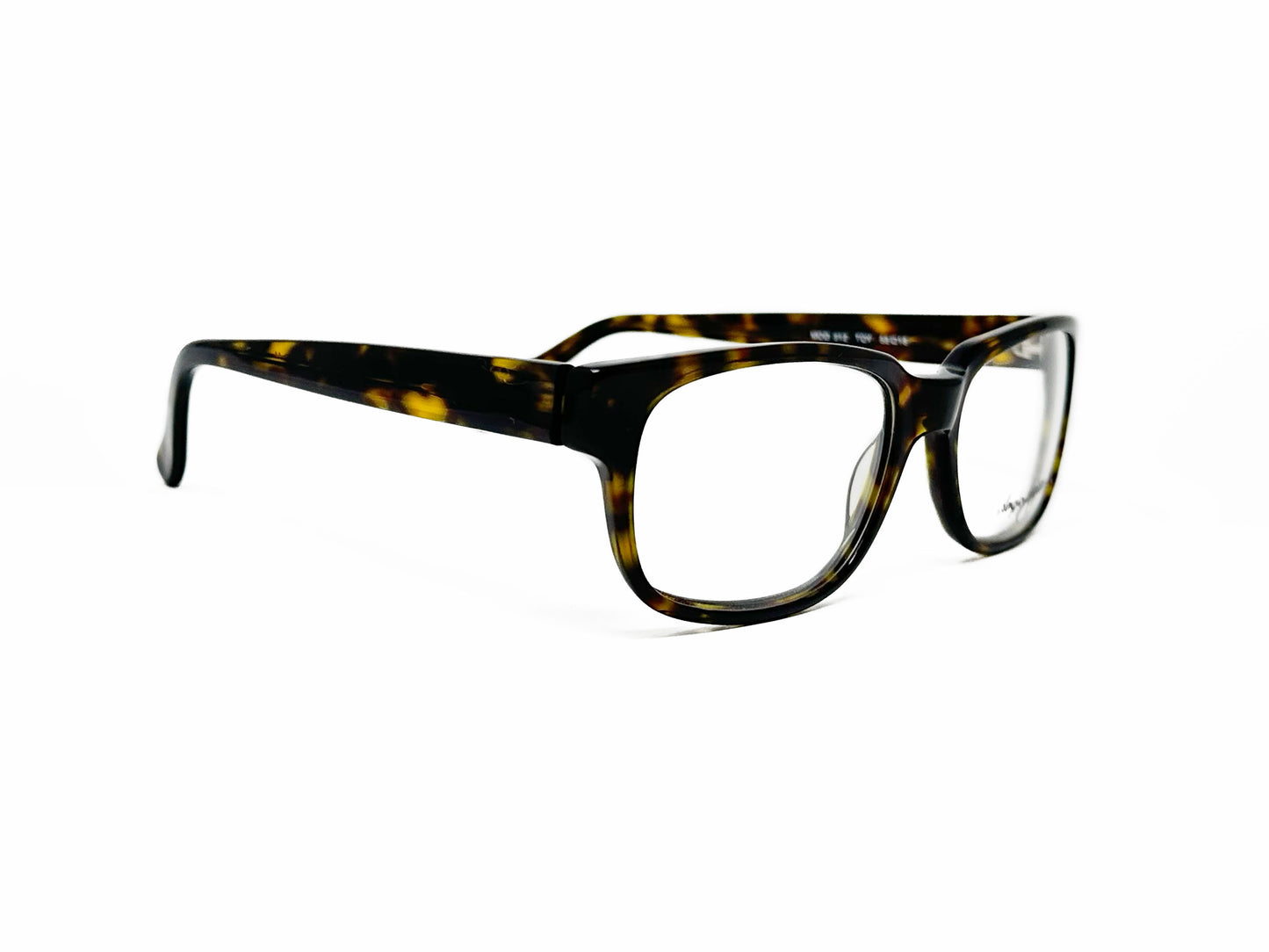 Anglo Americal Optical square acetate frame. Model: 312. Color: TOY tortoise. Side view