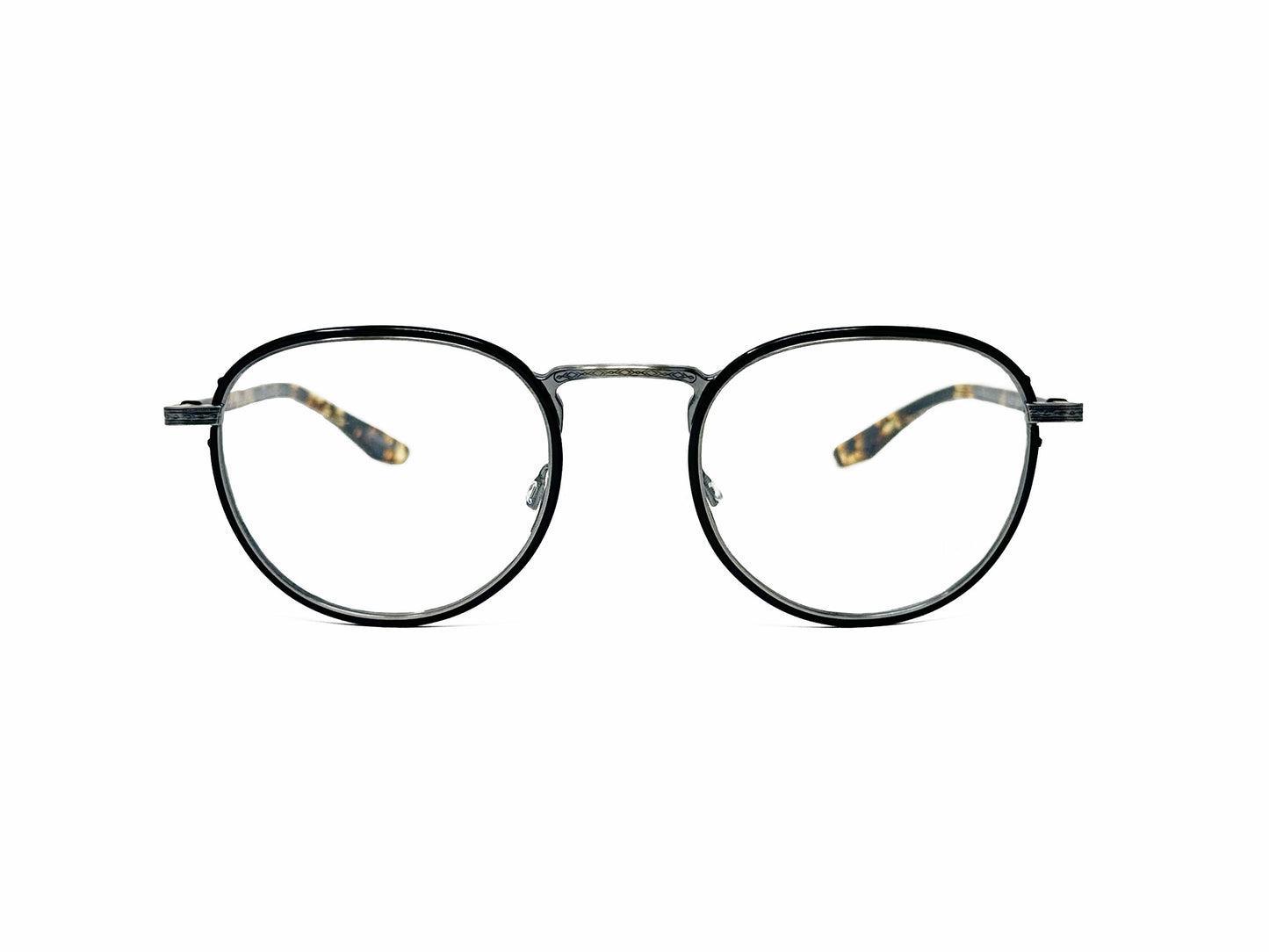 Barton Perreira Optical Frame. Model: Lantz. Color: BLA/PEW. Front view.