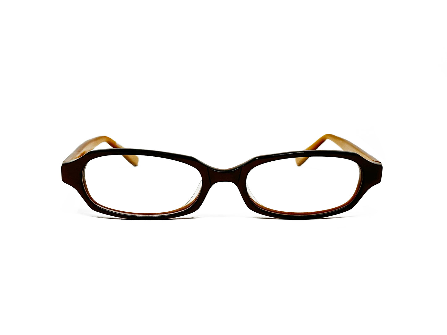 Bela Vista rouned-rectangular, acetate, optical frame. Model: 0402. Color: Brown C64. Front view.