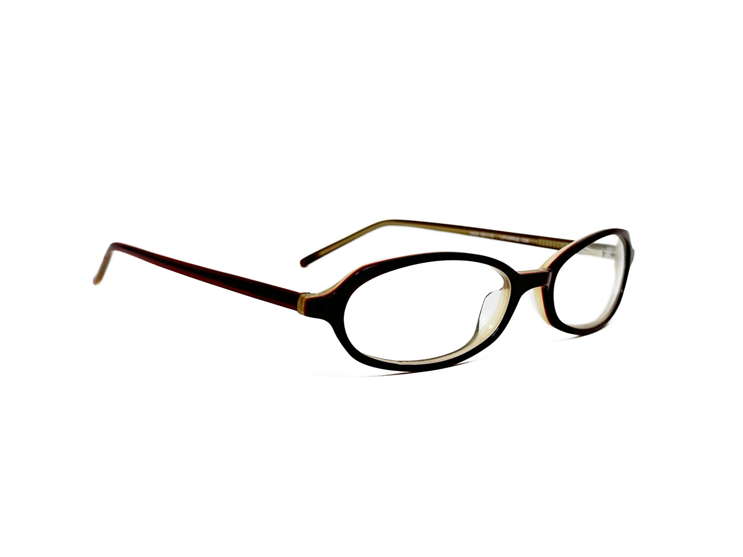 Bela Vista oval, acetate, optical frame. Model: 0404. Color: L/Purple - Dark Purple. Side view.