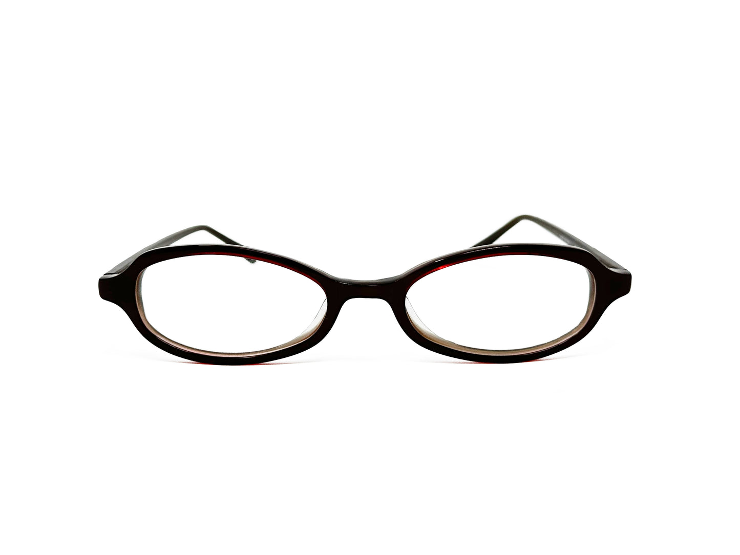 Bela Vista oval, optical, acetate frame. Model: 0405. Color: BURG C07 - Burgundy. Front view.