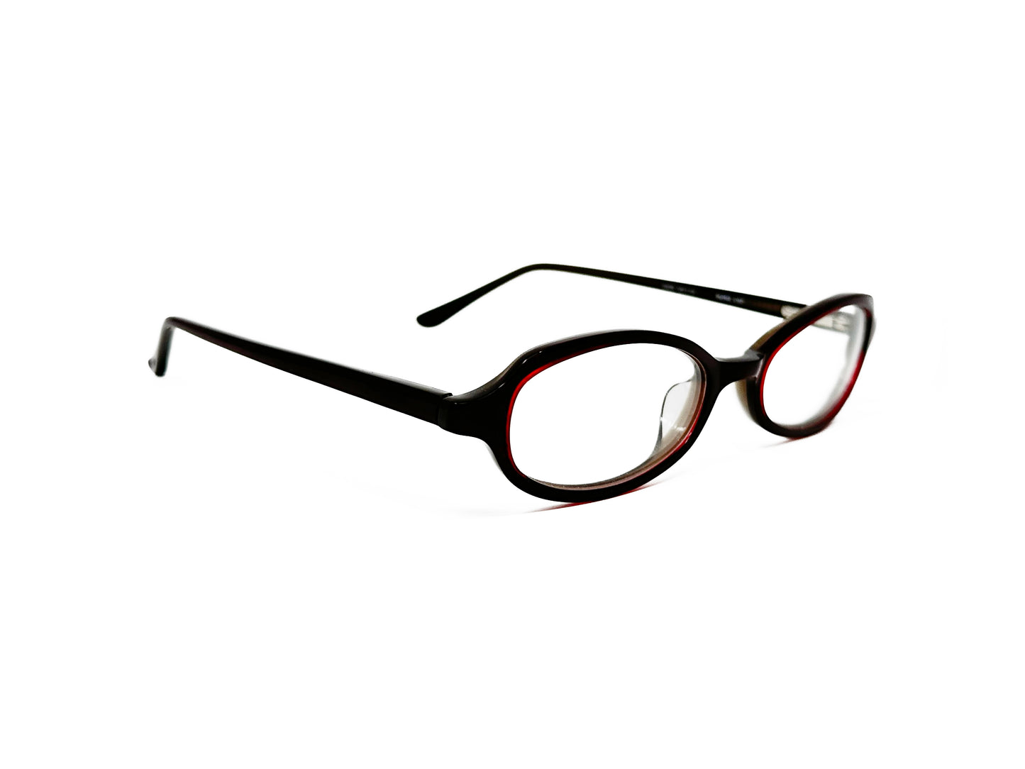 Bela Vista oval, optical, acetate frame. Model: 0405. Color: BURG C07 - Burgundy. Side view.