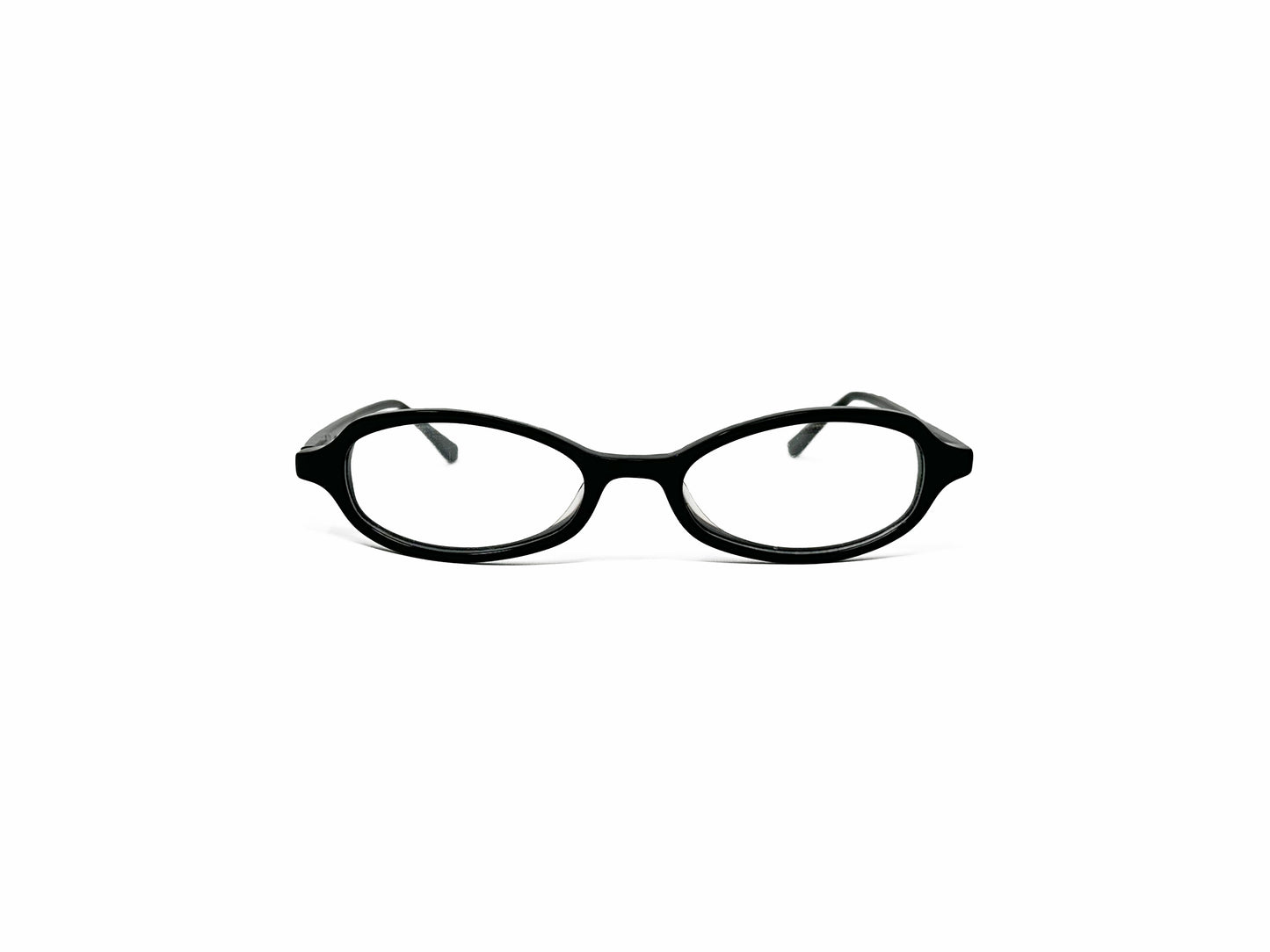 Bela Vista oval, optical, acetate frame. Model: 0405. Color: F/BLK C03 black. Front view.