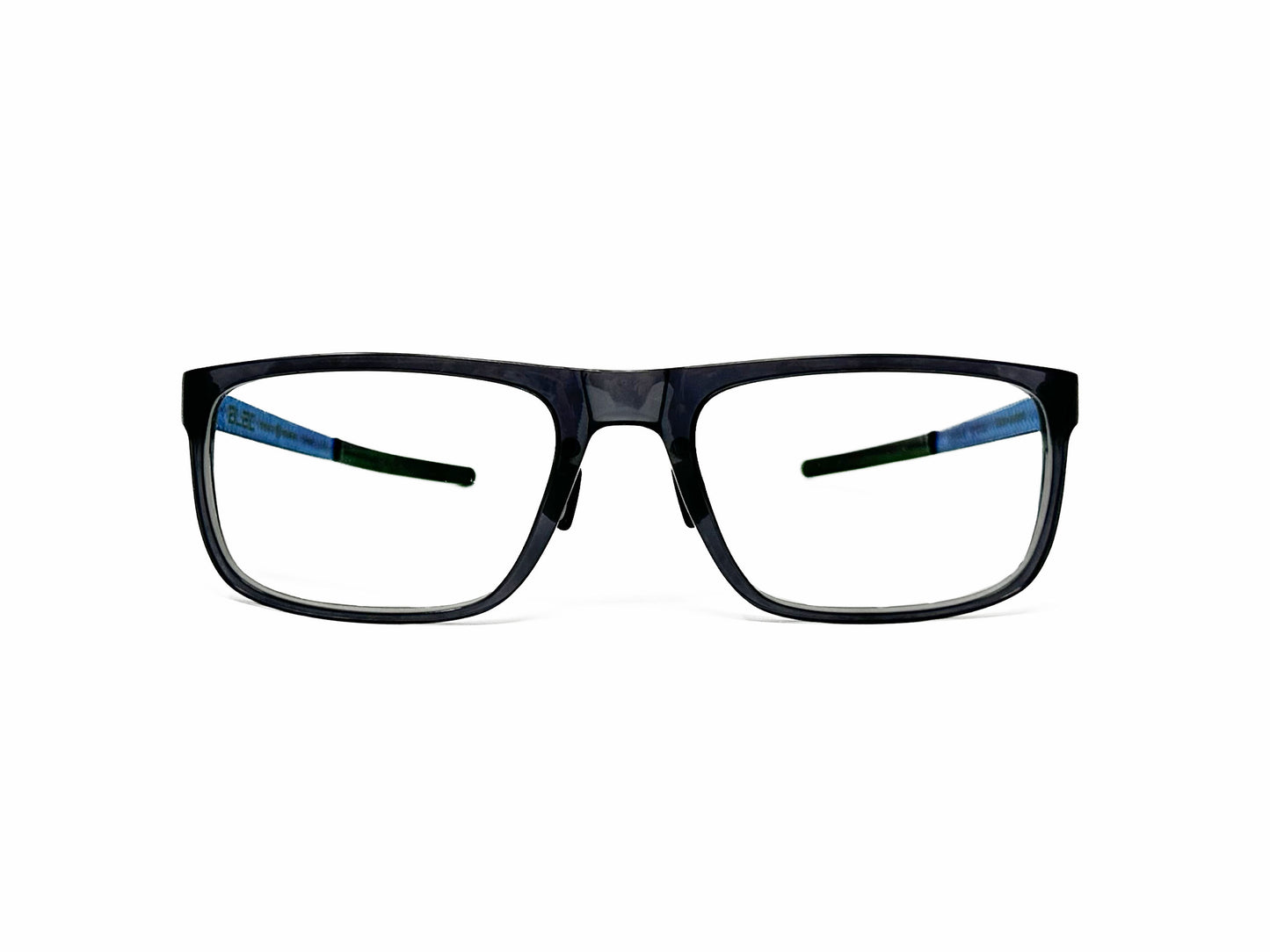 Blac optical frame. Model: Greylock. Color: GR01 dark grey. Front view