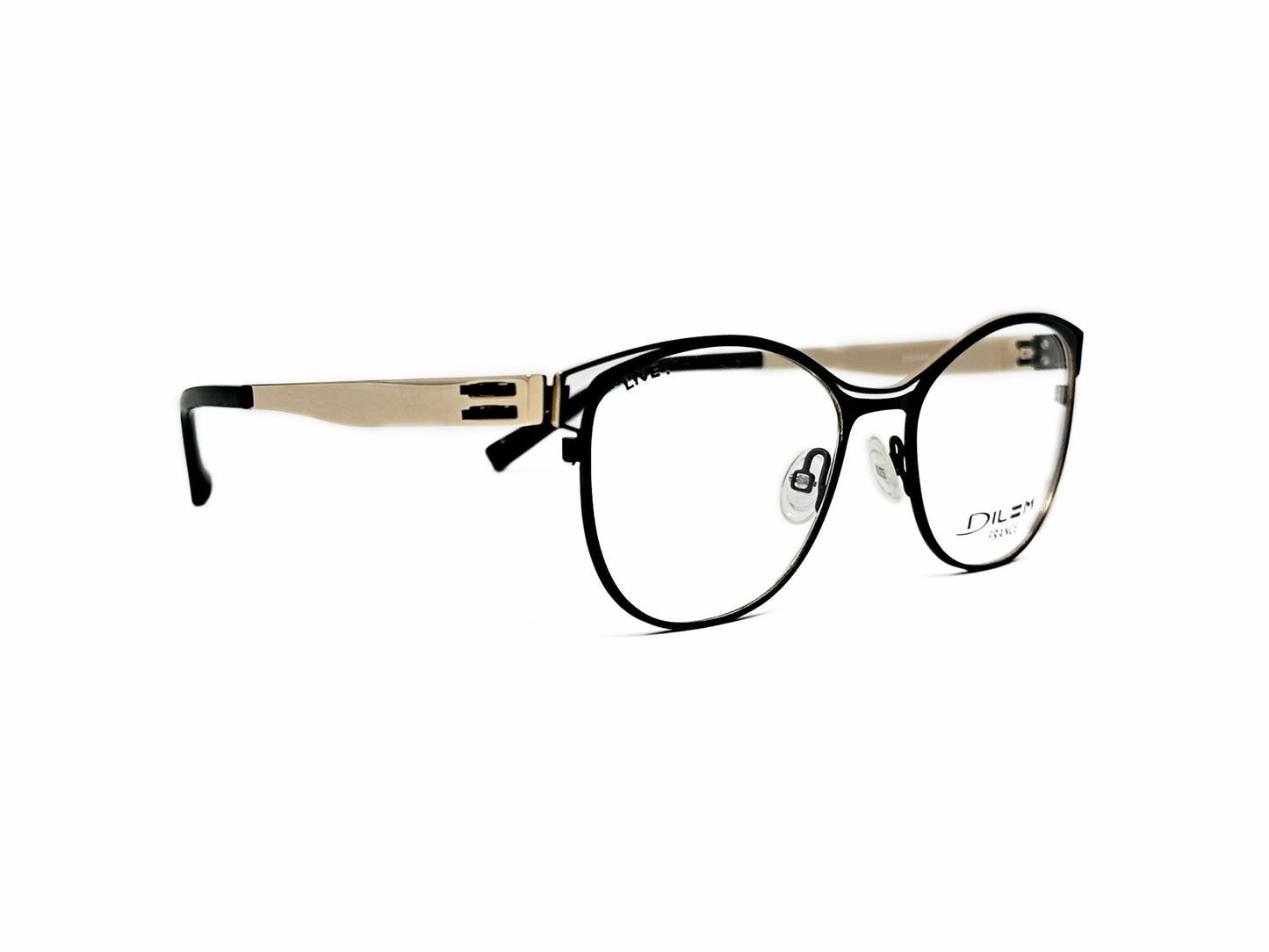 Dilem optical frame. Model: ZS044A. Color: 3CLB05A. Side view.