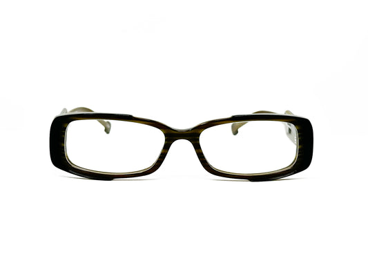 Ferre rectangular acetate optical frame. Model: On Air. Color: C25 - Brown. Front view. 