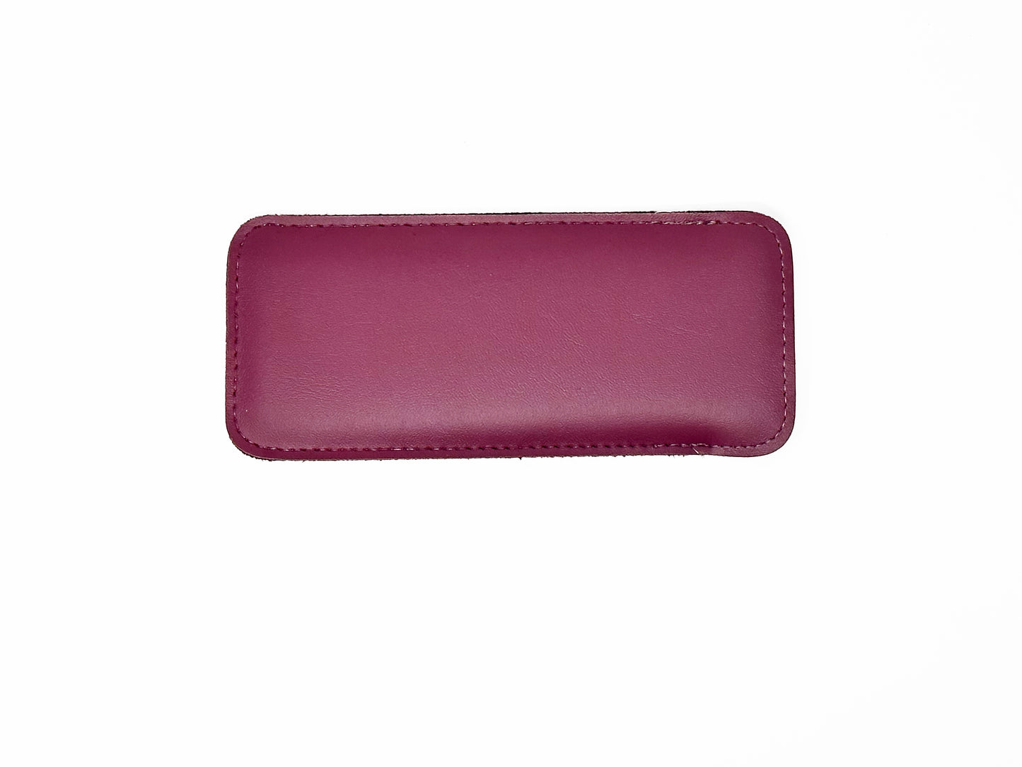 Thin, compact leather slip-in case in Maroon.