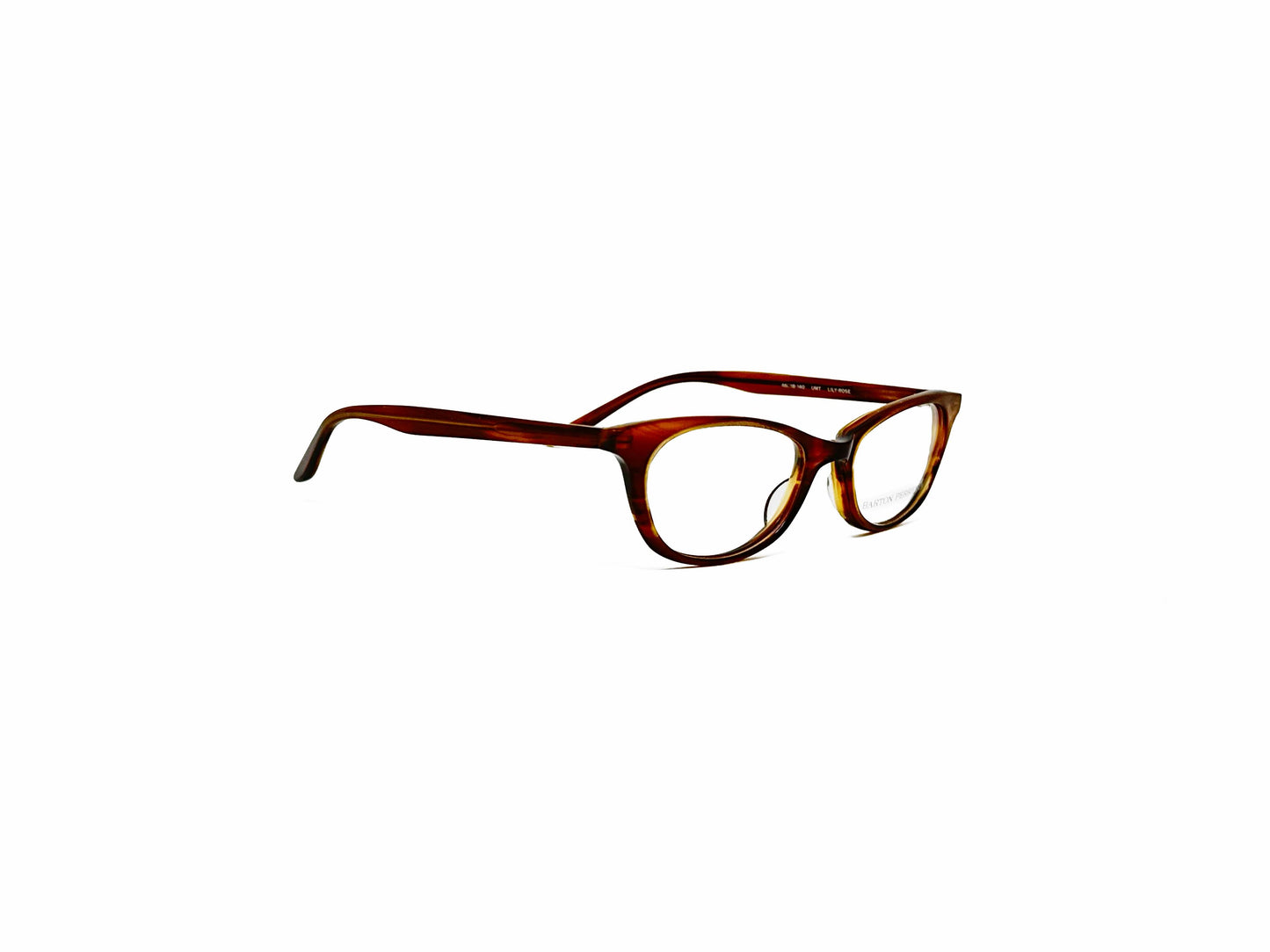 Barton Perreira Optical Frames. Model: Lily-Rose. Color: GYR . Side view.