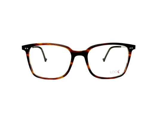 Look square acetate optical frame. Model: 4513 . Color: C3- Tortoise. Front view. 