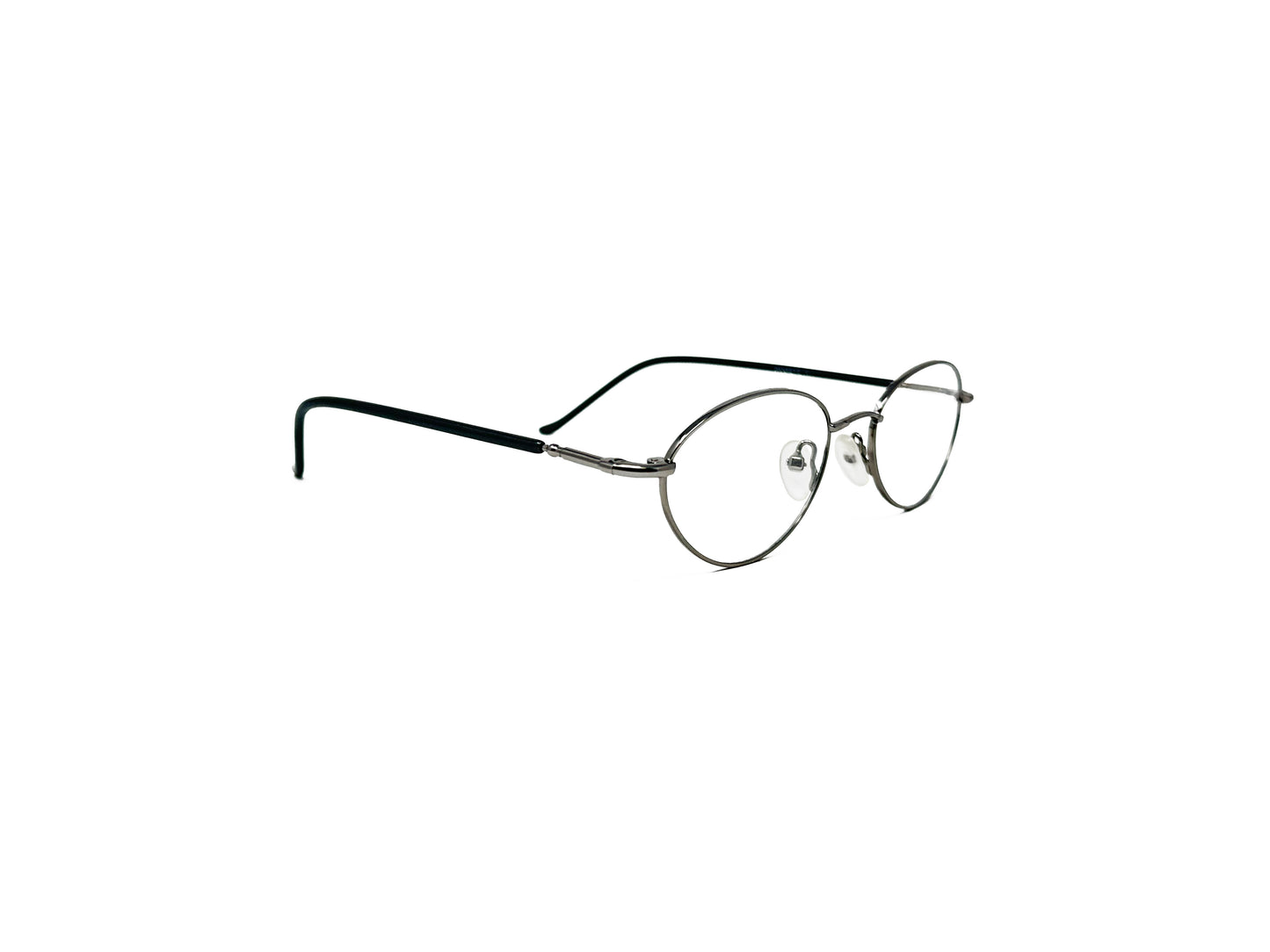 Panaeye oval, metal optical frame. Model: 0217. Color: G/MET Gunmetal. Side view.