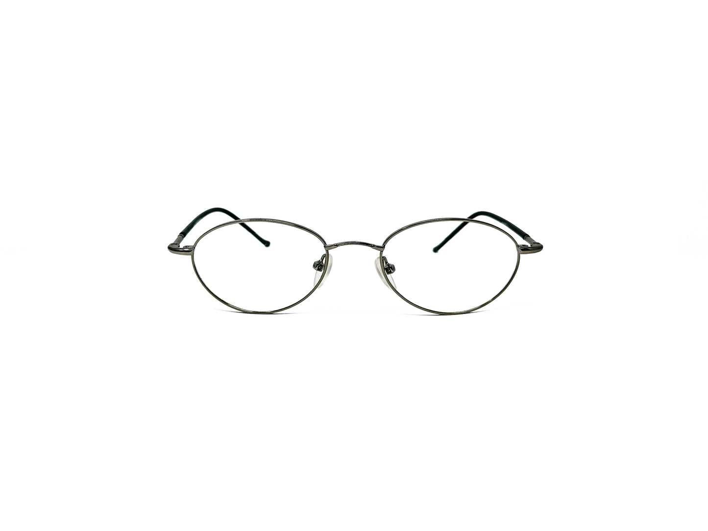 Panaeye oval, metal optical frame. Model: 0217. Color: G/MET Gunmetal. Front view.