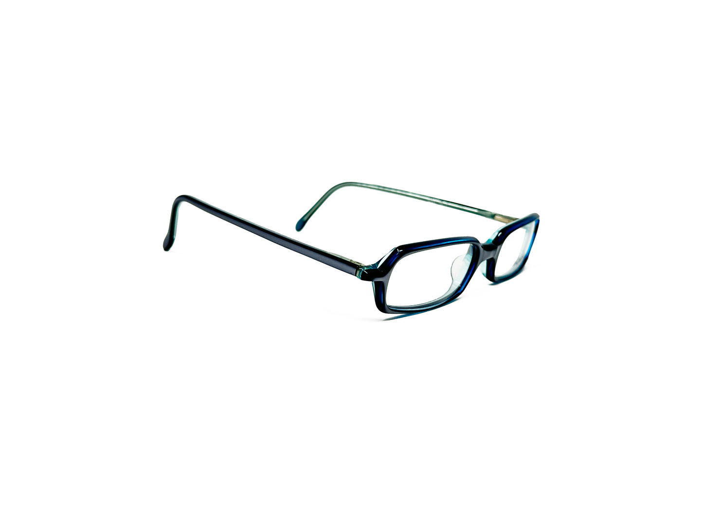 Paragraphe rectangular acetate optical frame. Model: 4264. Color: 3 - Blue. Side view.