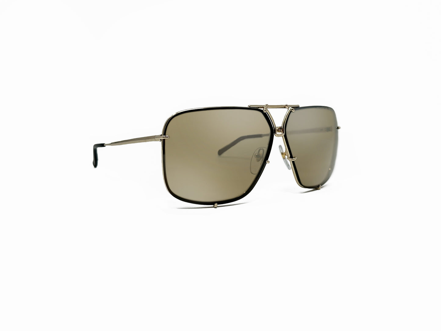 Porsche Design sunglass. Model: P8928. Color: B - Gunmetal with brown lens. Side view.