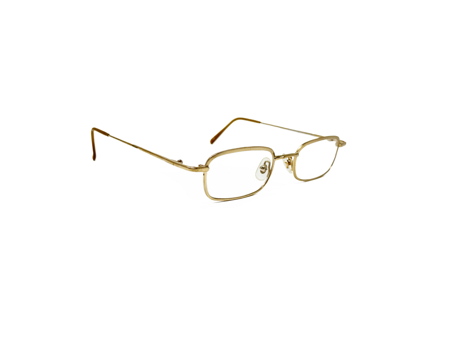 Pro:Design metal, rectangular optical frame. Model: P321. Color: 21 Gold. Side view.
