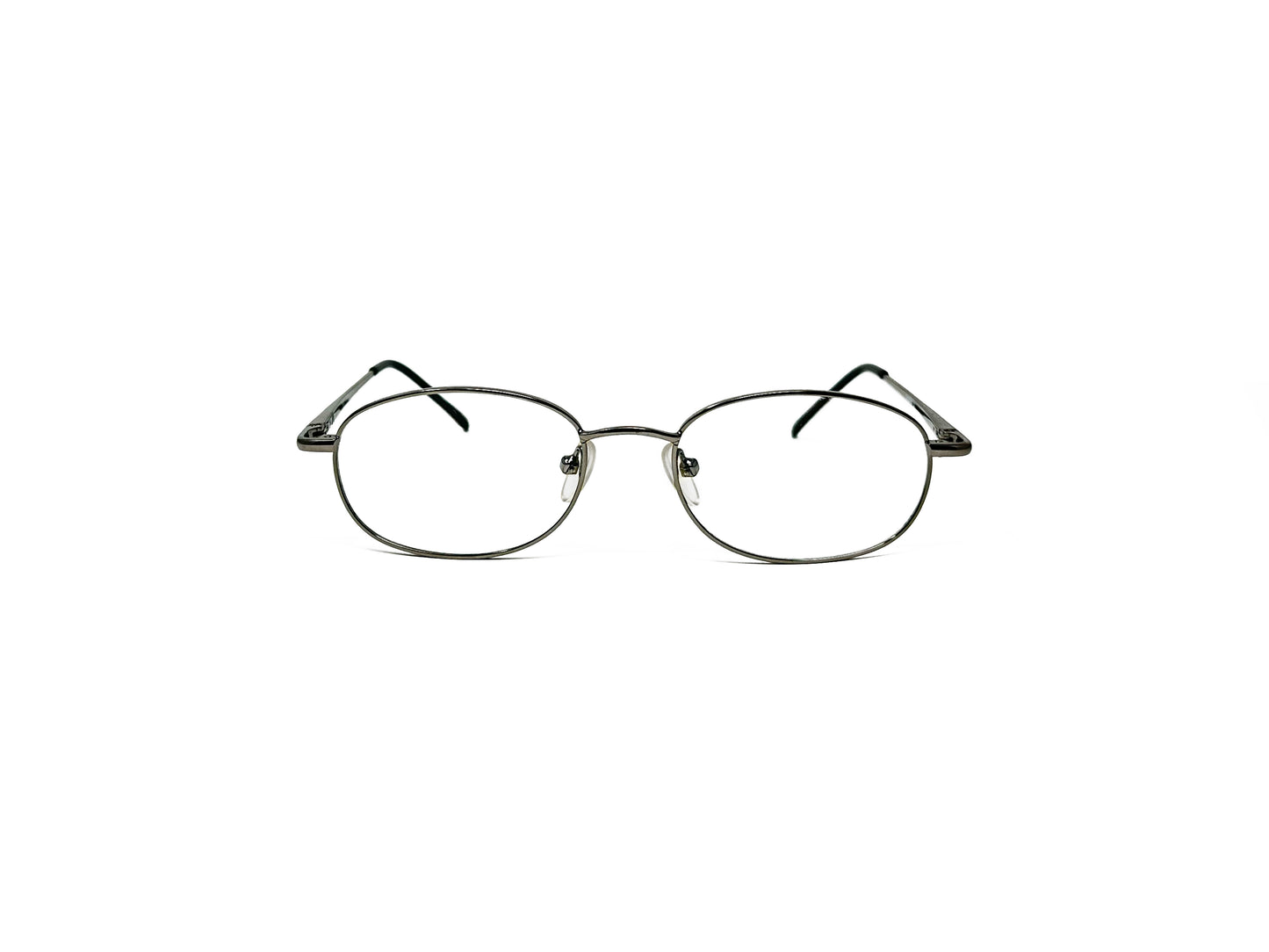 Spektek Eyewear rounded, oval optical frame. Model: 0538. Color: G/Met - Gunmetal. Front view.