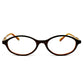 Alpha oval, acetate, optical frame. Model: 0338. Color: Brown C64 - Brown with cream inside. Front view. 