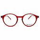 Anglo American Optical round acetate frame. Model: 406. Color: OP9 red. Front view.