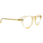 Anglo American Optical round acetate frame. Model: 406. Color: TAN - Transparent tan. Side view.