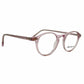 Anglo American Optical Frame. Model: 406. Color: TR21 Transparent pink. Side View.