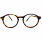 Anglo American Optical round acetate frame. Model: 406. Color: SEA tortoise. Front View.