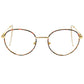 Berdel Sferoflex metal pantos optical frame. Model: Pantos. Color: GEP - Gold metal with tortoise trim and cable temples. Front view. 