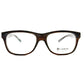 Blakened rectangular optical frame made from genuine buffalo horn. Model: DBH-1008. Color: 03- Brown. Front view. 