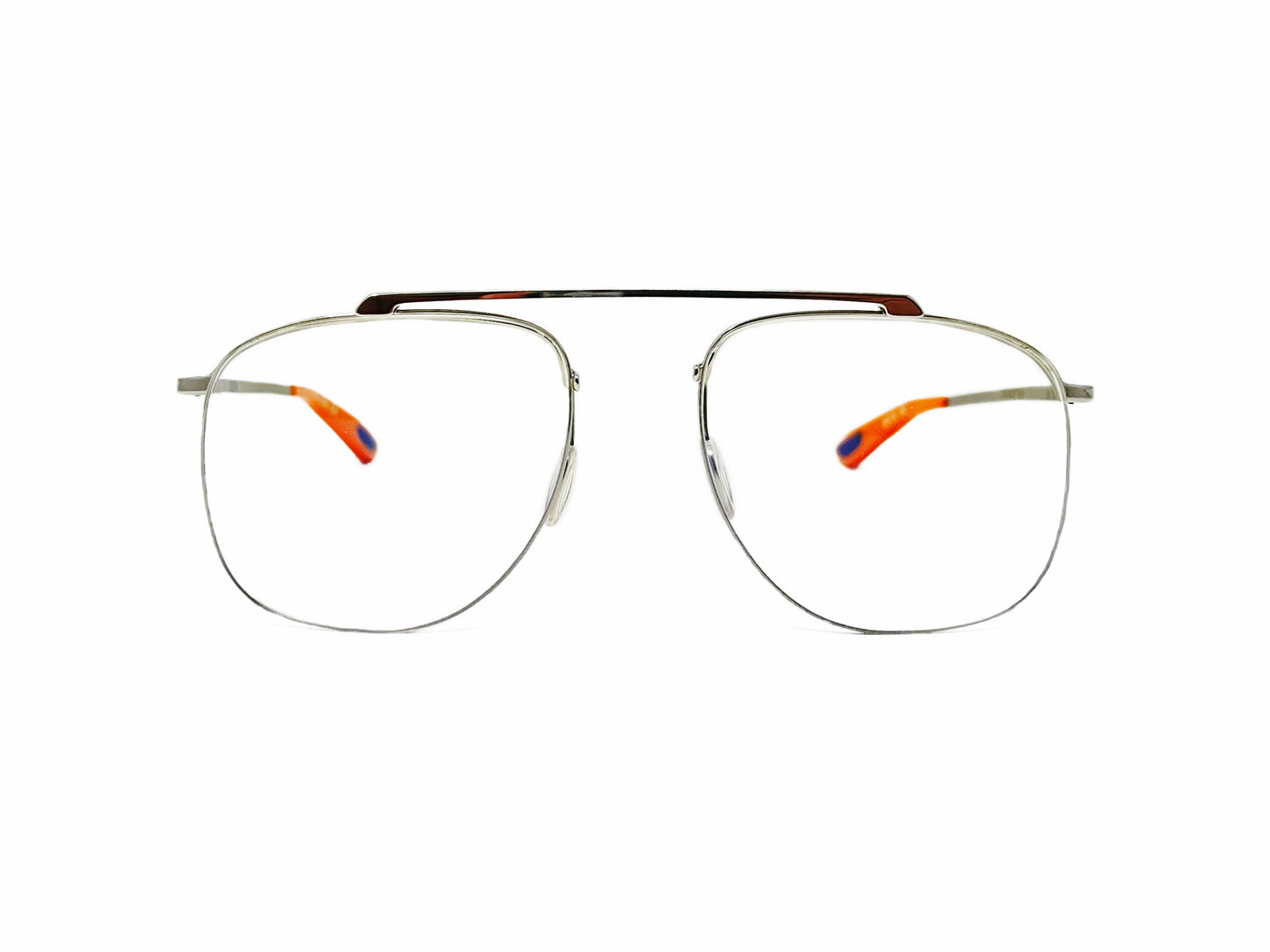 Christian Roth metal aviator optical frame. Model: CRX-000027. Color: Slv. Front view.