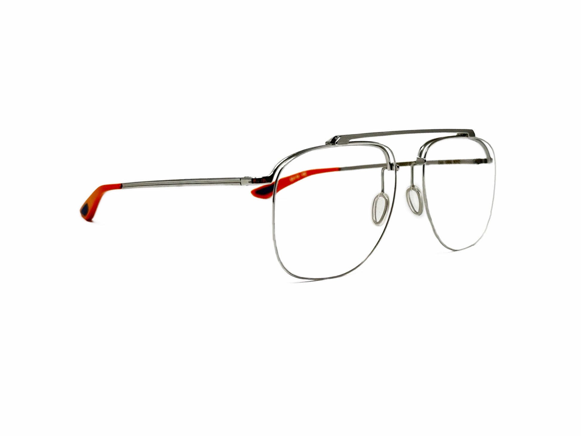 Christian Roth metal aviator optical frame. Model: CRX-000027. Color: Slv. Side view.