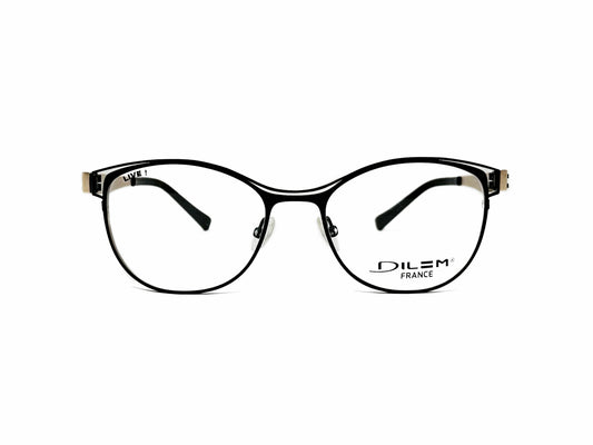 Dilem optical frame. Model: ZS044A. Color: 3CLB05A. Front view.