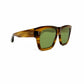 Dita large, square, acetate sunglass. Model: Creator. Color: AMB - Amber variant frame with green lens. Side view.