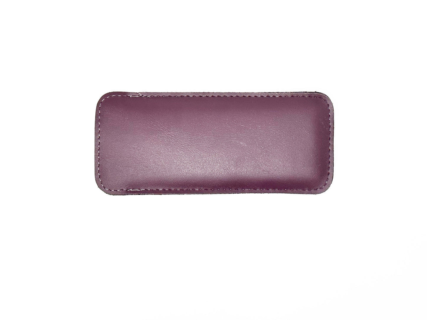 Thin, compact leather slip-in case in Burgundy.