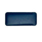 Thin, compact leather slip-in case in Navy.