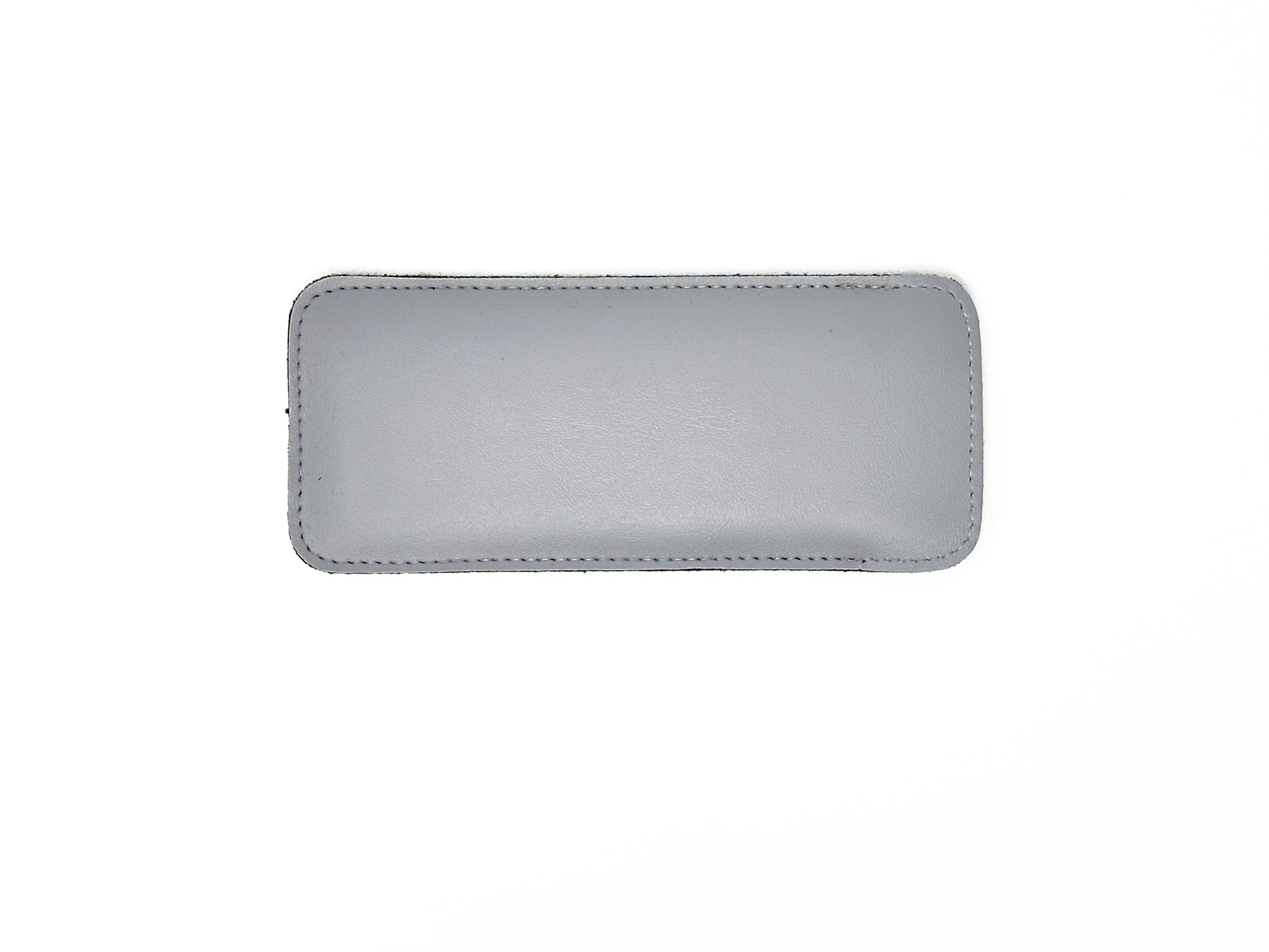 Thin, compact leather slip-in case in Grey.
