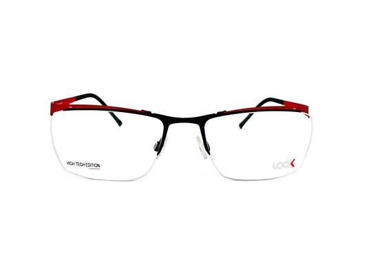 Look half-rim optical frame. Model: 10441. Color: 9834. Front view. 