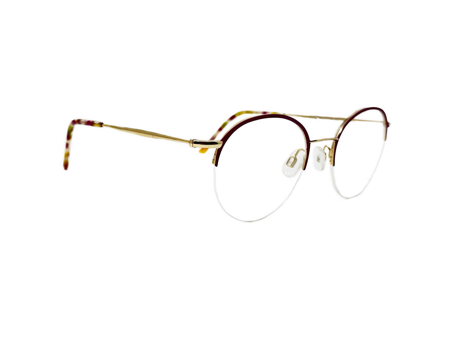 Look round, half-rim frame. Model: 10742. Color: M1 dark tortoise. Side view. 