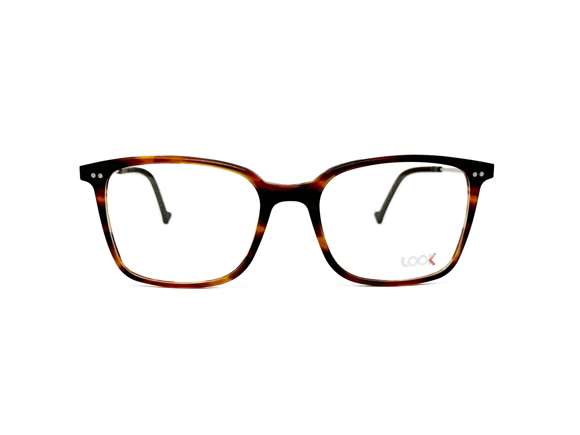 Look square acetate optical frame. Model: 4513 . Color: C3- Tortoise. Front view. 