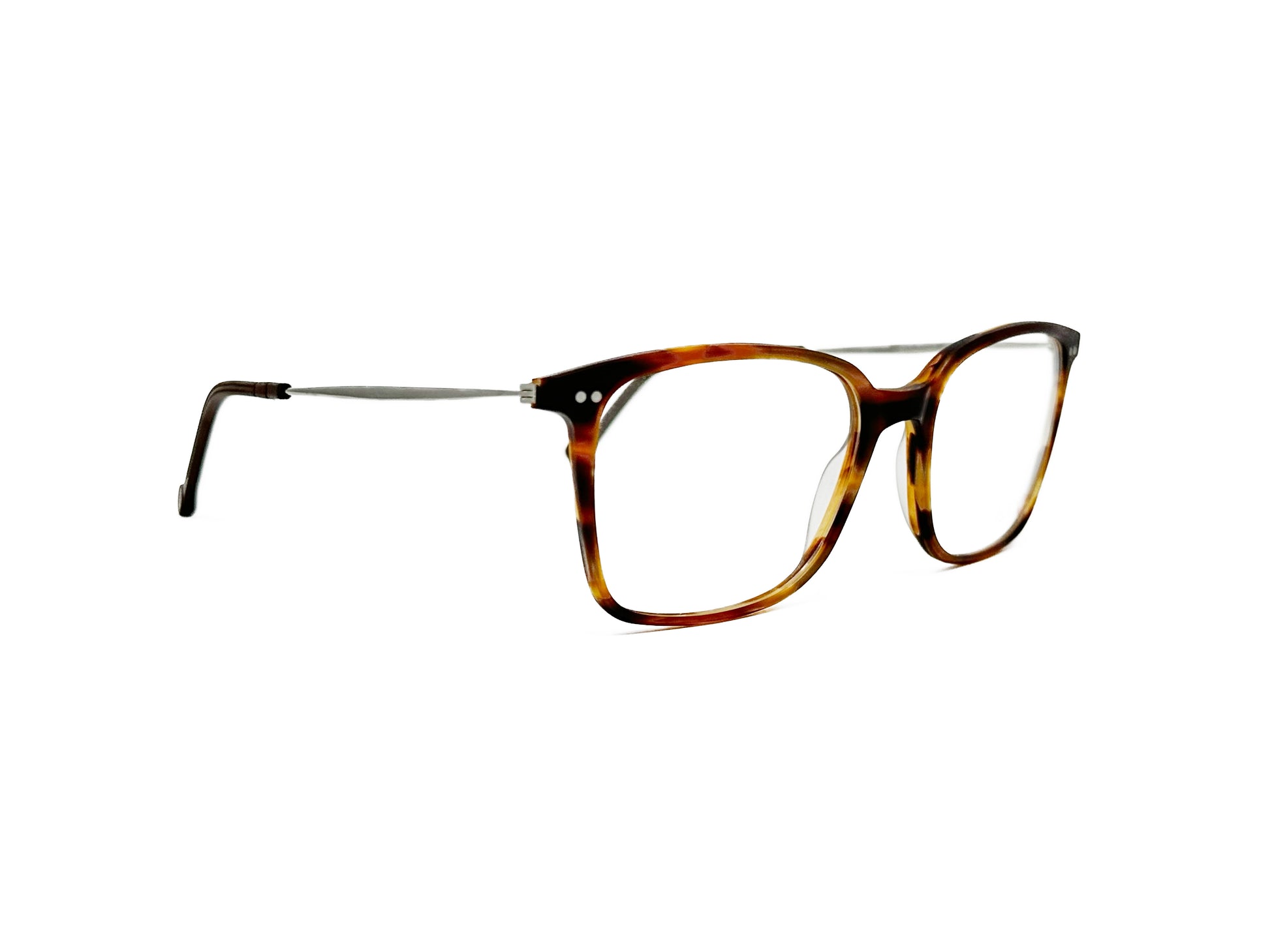 Look square acetate optical frame. Model: 4513 . Color: C3- Tortoise. Side view.