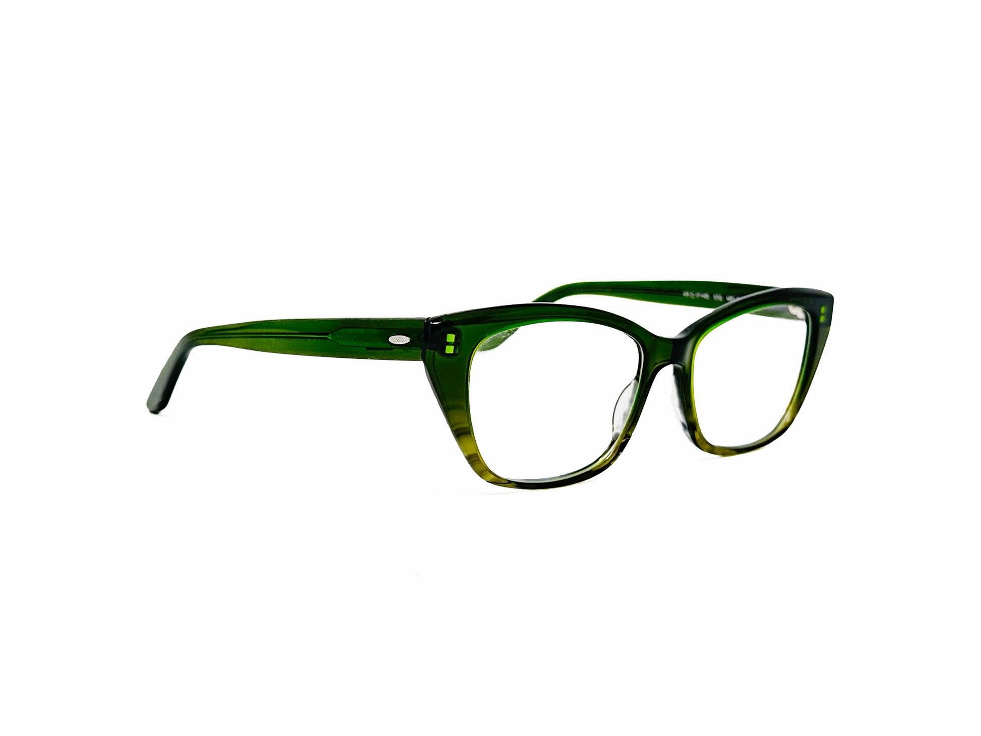 Barton Perreira acetate, cat-eye Optical Frame. Model: Melody. Color: STG. FSide view.