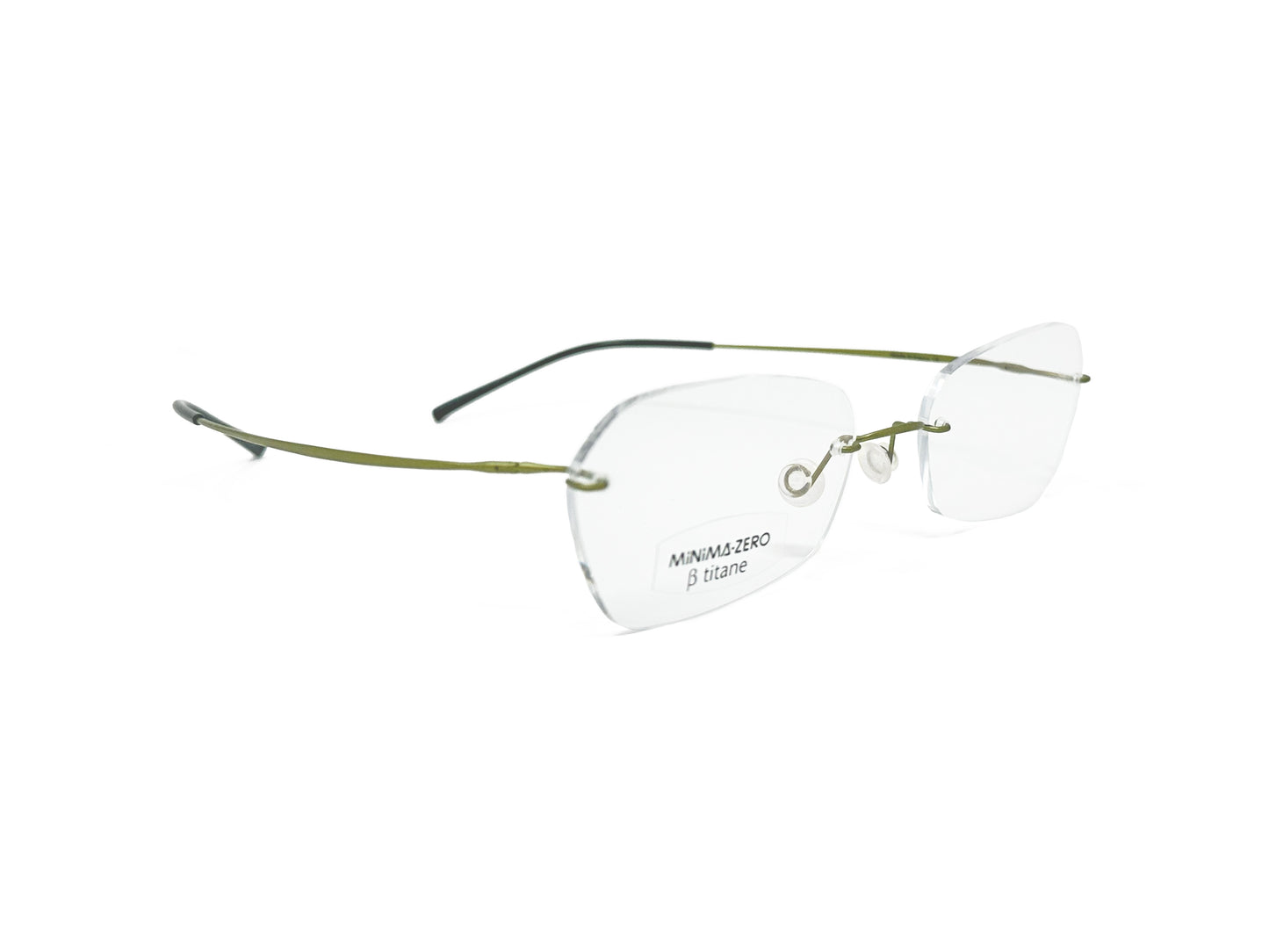 Minima-Zero rimless optical frame. Model: OP/137. Color: 77. Side view.