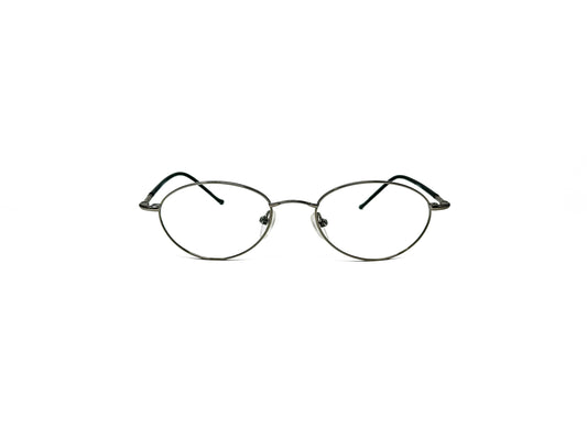 Panaeye oval, metal optical frame. Model: 0217. Color: G/MET Gunmetal. Front view. 