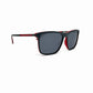 Police rectangular sunglass. Model: SPLA56 - Record 1. Color: 1BUX. Side view.