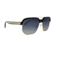 Police squared aviator style sunglass with bar across top. Model: SPLF11 Origins Hero 1. Color: 0301. Side view.