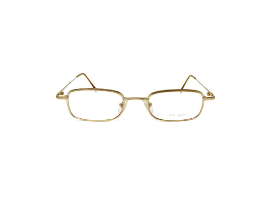 Pro:Design metal, rectangular optical frame. Model: P321. Color: 21 Gold. Front view. 