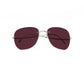 Silhouette rimless sunglass with rose lens. Model: 7499. Color: 6050- Silver with rose lens. Front view. 