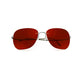 Silhouette rimless sunglass. Model: 6568. Color: 6051 - Silver with Rose lens. Front view. 