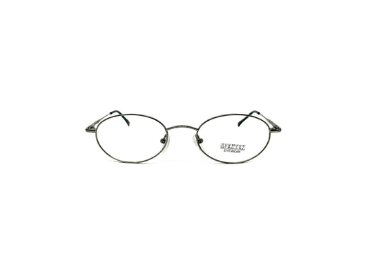 Spektek Eyewear metal, oval optical frame. Model: 0510. Color: G/Met - Gunmetal. Front view. 