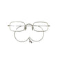 Thom Brown rectangular metal optical frame with cable temples. Model: TB900. Color: Silver. Front view.