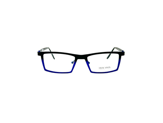 Traction rectangular optical frame. Model: Matisse. Color: Navy. Front view.