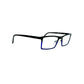 Traction rectangular optical frame. Model: Matisse. Color: Navy. Side view.